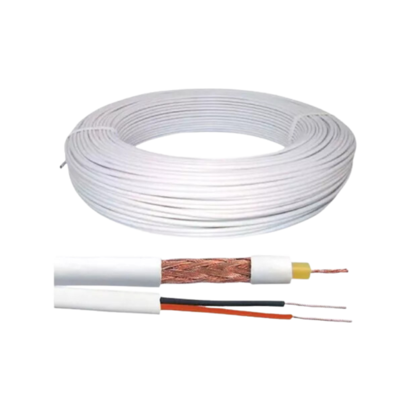 Cabo Coaxial Master para CFTV 4mm + Bipolar Condutti - 100m | Transmissão de Vídeo de Alta Qualidade - Imagem 2