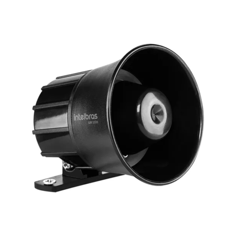 Sirene com Fio Intelbras SIR 1000 Preto | 105 dB para Sistemas de Alarme e Segurança