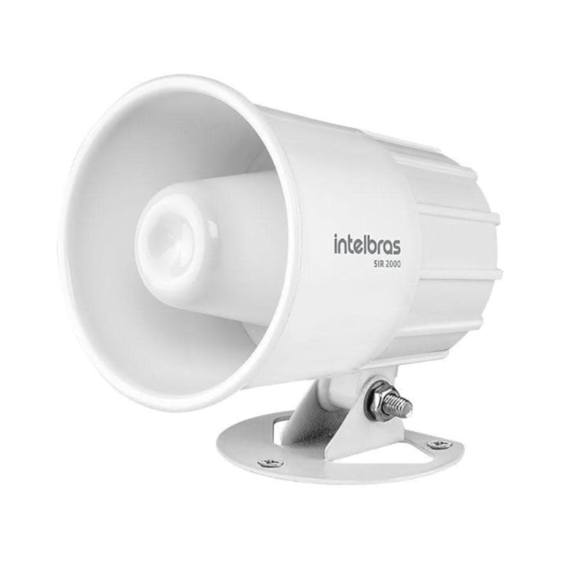Sirene com Fio Intelbras SIR 2000 branca | 115 dB para Sistemas de Segurança