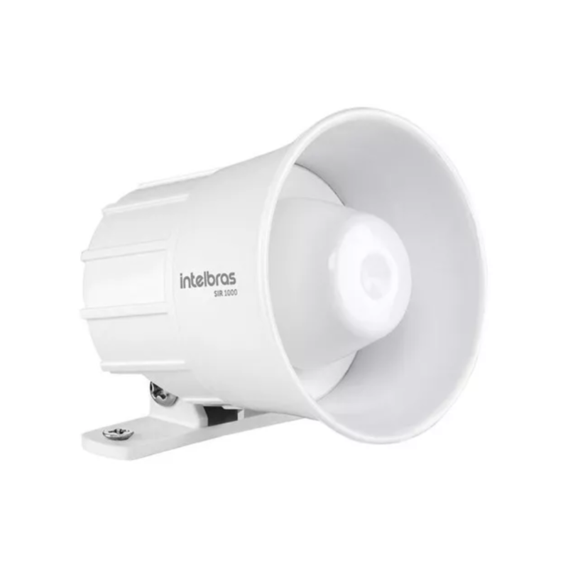 Sirene com Fio Intelbras SIR 1000 Branco | 105 dB para Sistemas de Alarme e Segurança